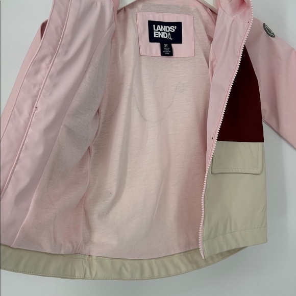 Lands' End Light Pink Jacket, Land's End Kids' Rainslicker size 3T - Picture 5 of 7